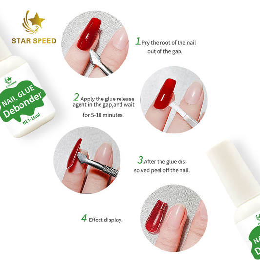 15ml Debonder Glue Remover for Removing False Nails Adhesives Transparent Fast Dissolve Liquid Nail Glue Remover