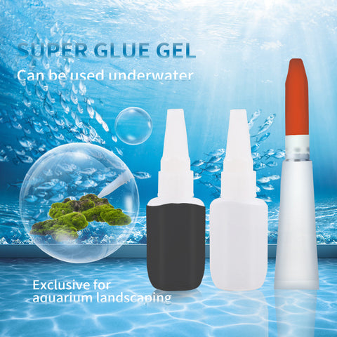 Aquarium Instant Glue Thicky Water Grass clear Black Glue Gel