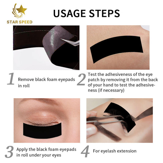 Star Speed black grafting eyelash tape sensitive silicone gel tape eyelash extensions