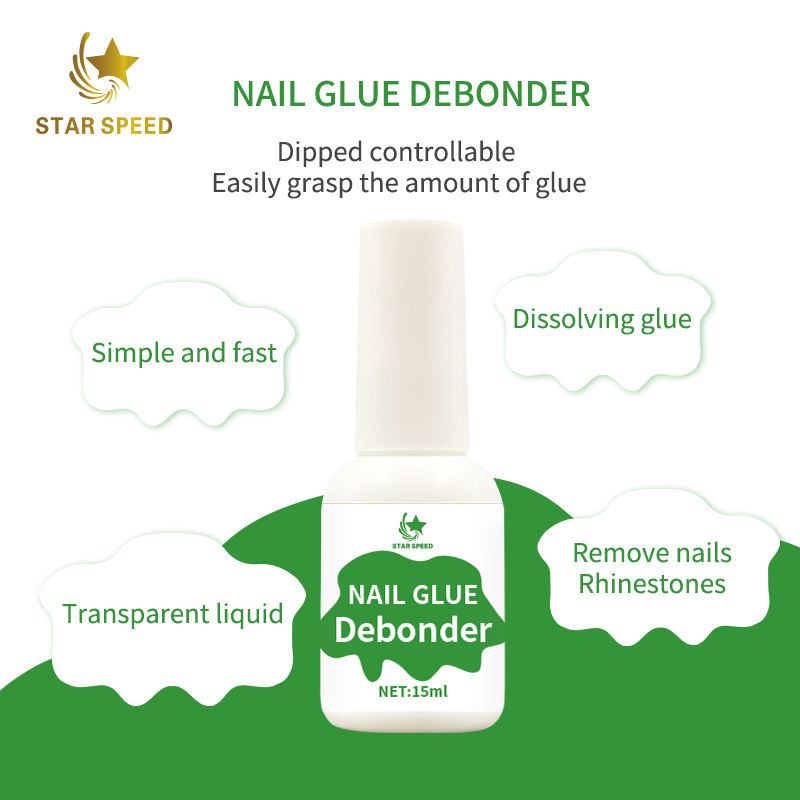15ml Debonder Glue Remover for Removing False Nails Adhesives Transparent Fast Dissolve Liquid Nail Glue Remover