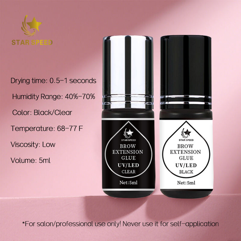 Brow Extension Glue Latex Free Private Label 5ML UV LED Brow Extension Glue