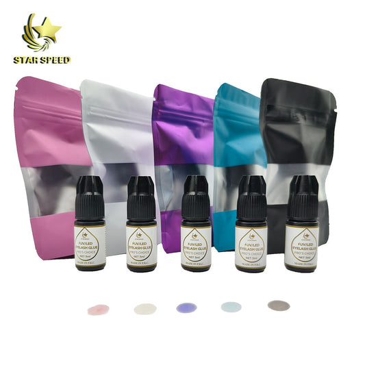 1s Super Fast Dry UV LED Eyelash Extension Glue 5ml Black UV Lash Glue pink Blue LED Eyelash Adhesive 10 Weeks Long Retention