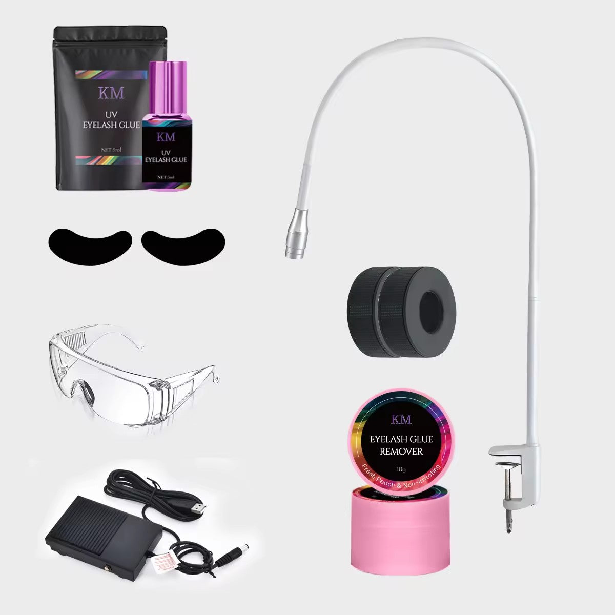 Photographic Lighting LED Foot Pedal Clip White LED Lamp for UV Eyelash Extension