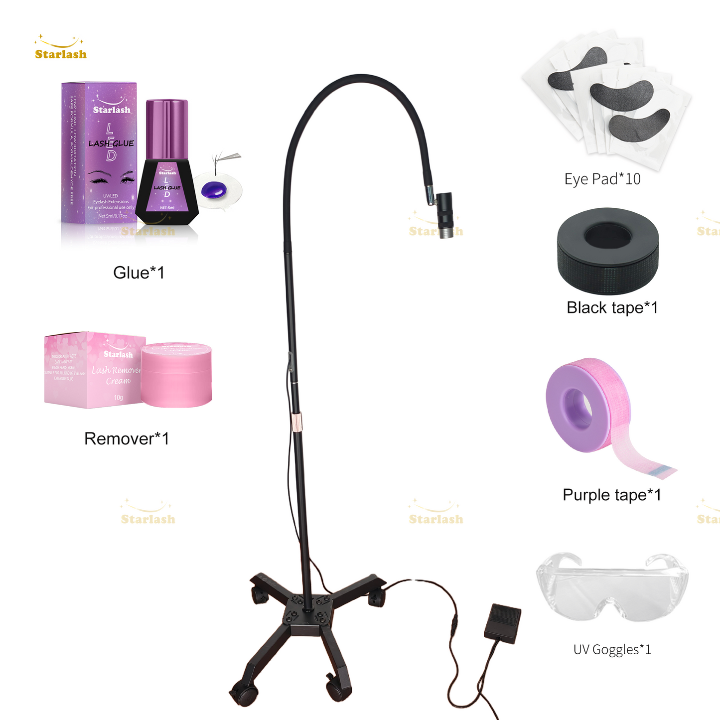 Starlash Premium UV LED Eyelash Extension Starter Kit