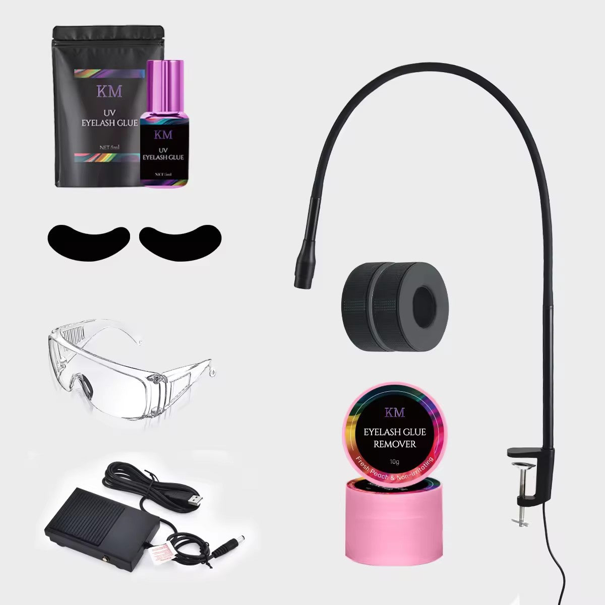 Photographic Lighting LED Foot Pedal Clip White LED Lamp for UV Eyelash Extension
